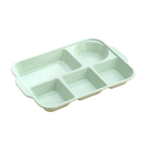 Thumbnail for Unbreakable Divided Reusable Plastic Lunch Tray with 6 Compartments, Large Portion Control Plate for Adults, Microwave & Dishwasher Safe for Daily Meals Green