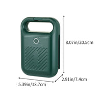 Thumbnail for Mini Waffle Maker Machine,Sandwich Iron Maker Press Toaster Grilled Cheese Breakfast,Compact Design LED Indicator Lights,Portable Handle Non-stick for Breakfast,Dessert Green