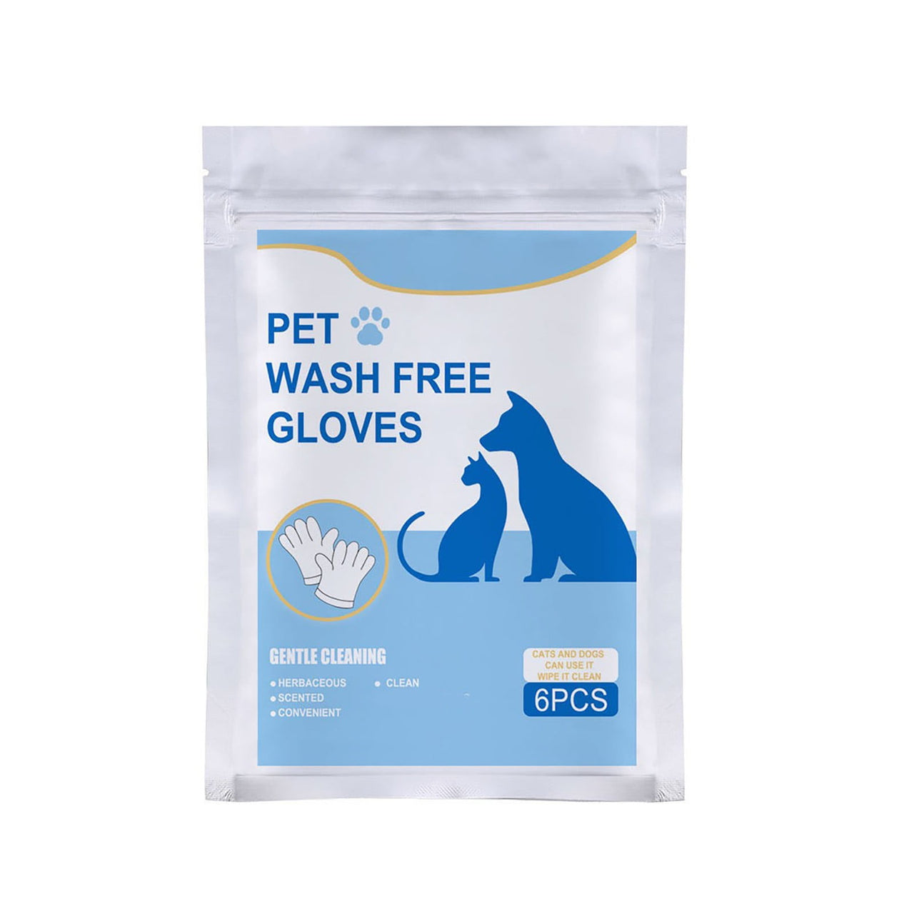 Pet Cleaning Glove Wipes for Dogs and Cats 12 Pcs, Dog Wipes, Cat Wipes, Pet Wipes Disposable Cleaning Massage Gloves, Pet Grooming Pet Washing, Easy Bath White