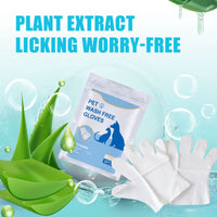 Thumbnail for Pet Cleaning Glove Wipes for Dogs and Cats 12 Pcs, Dog Wipes, Cat Wipes, Pet Wipes Disposable Cleaning Massage Gloves, Pet Grooming Pet Washing, Easy Bath White