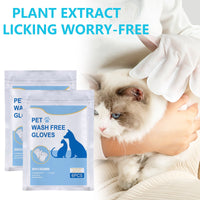 Thumbnail for Pet Cleaning Glove Wipes for Dogs and Cats 12 Pcs, Dog Wipes, Cat Wipes, Pet Wipes Disposable Cleaning Massage Gloves, Pet Grooming Pet Washing, Easy Bath White