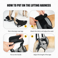Thumbnail for Dog Sling for Large Dogs Hind Leg Adjustable Dog Lift Harnesses For Walking/Climbing Pet Auxiliary Slings for Elderly, Disabled Dogs L