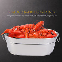 Thumbnail for HOOWIFFY Large Capacity Stainless Steel Seafood Bucket for Serving Seafood in Restaurants and Home Tableware 1 Piece
