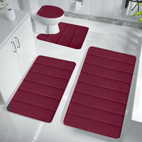 Thumbnail for Kdkad Bathroom Rugs Sets 3 Piece, Bath Rugs for Bathroom Non Slip, Ultra Soft Water Absorbent Microfiber Bath Mat Set, Machine Washable Thick Plush Bath Mats for Bathroom Floor,Tub and Shower 4 pc Khaki