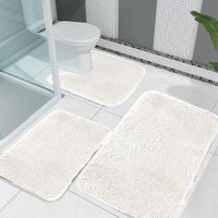 Thumbnail for Kdkad Bathroom Rugs Sets 3 Piece, Bath Rugs for Bathroom Non Slip, Ultra Soft Water Absorbent Microfiber Bath Mat Set, Machine Washable Thick Plush Bath Mats for Bathroom Floor,Tub and Shower 3 pc Red 2