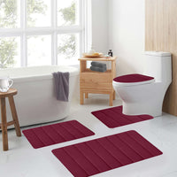 Thumbnail for Kdkad Bathroom Rugs Sets 3 Piece, Bath Rugs for Bathroom Non Slip, Ultra Soft Water Absorbent Microfiber Bath Mat Set, Machine Washable Thick Plush Bath Mats for Bathroom Floor,Tub and Shower 4 pc White 1