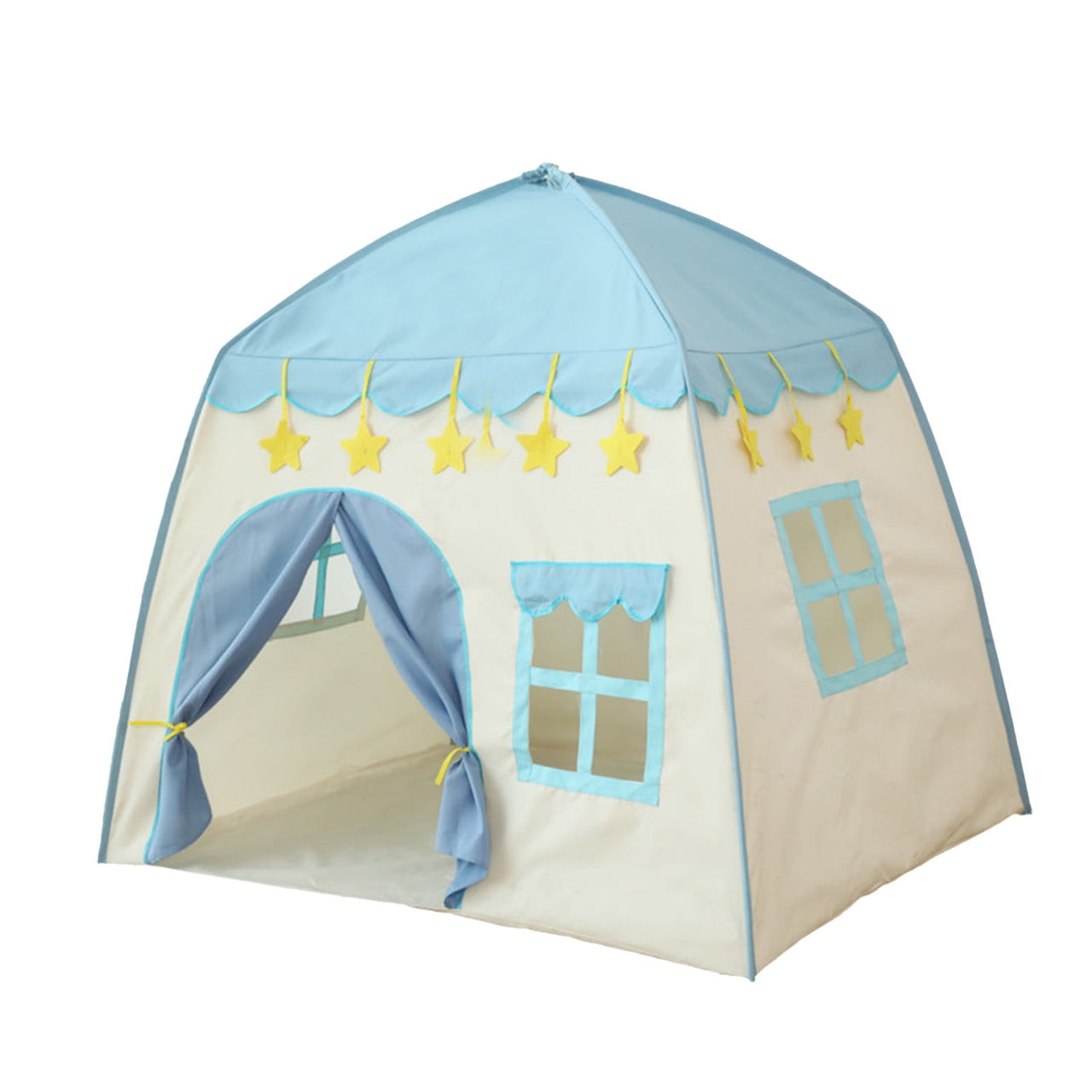 Darzheoy Cute Princess Tent for Girls, Princess Castle Play Tent Playhouse for Children Indoor and Outdoor Fun, 51"x 40" x 51 Blue