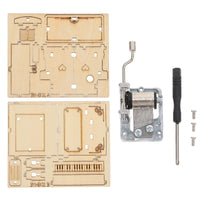 Thumbnail for Worgeous 2-Piece Wooden Assembly Puzzle Craft Kit Desktop Musical Piano Model for Adults Teens