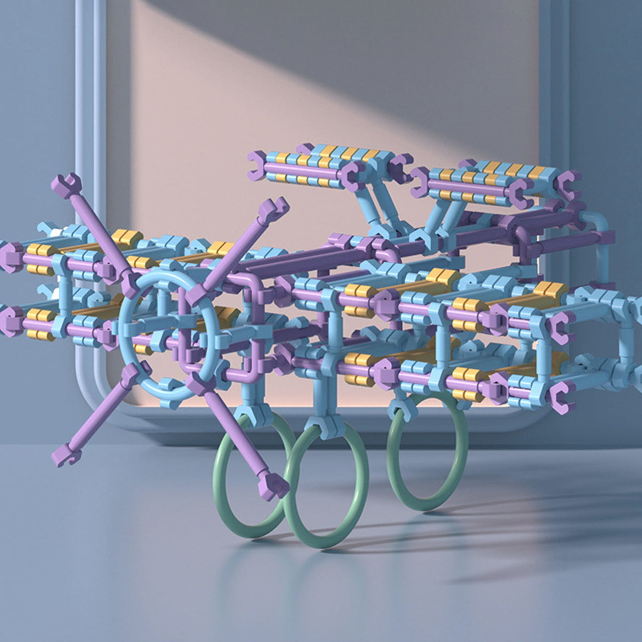 Chmadoxn Building Sticks Construction Toy Kit - Advanced DIY Puzzle for Kids & Teens, Creative Engineering Challenge with Storage Box,Gift for Boys Girls (Develop Problem-Solving Skills) 420 pc Multicolor