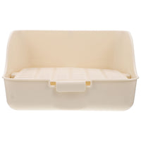 Thumbnail for HOOWIFFY Pet Litter Box White Plastic, Durable for Rabbit and Small Animal Use
