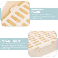 Thumbnail for HOOWIFFY Pet Litter Box White Plastic, Durable for Rabbit and Small Animal Use