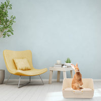 Thumbnail for HOOWIFFY Pet Litter Box White Plastic, Durable for Rabbit and Small Animal Use