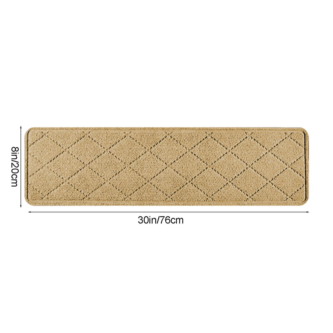 Chmadoxn 4-Piece Non-Slip Stair Treads, Self-Adhesive Striped Carpet Mats, Absorbent & Quiet Step Pads, Can Be Cut to Fit, Washable for Indoor Staircase Safety\u200b\u200b Beige