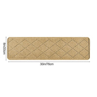 Thumbnail for Chmadoxn 4-Piece Non-Slip Stair Treads, Self-Adhesive Striped Carpet Mats, Absorbent & Quiet Step Pads, Can Be Cut to Fit, Washable for Indoor Staircase Safety\u200b\u200b Beige
