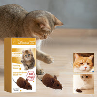Thumbnail for Darzheoy Interactive Toys for Indoor Cats, Mouse Toys with Electronic Realistic Squeaky Sound, Automatic Moving Kitten Toys Electric Mice Toy Self Play Exercise Brown