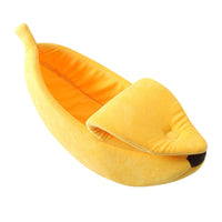 Thumbnail for Darzheoy Banana Pet Bed, Cute Funny Fruit Bed with Removable Cushion for Dogs, Indoor Cats, Rabbits, Small Animals Yellow