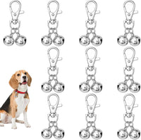 Thumbnail for 10 PCS Small Bell for Dog Collar Loud Bells for Cat Collars Mini Sliver Training Bells Cat Loud Bell Necklace with Heavy Duty Snap Clips Pet Pendant for Dogs Pets Tracking Training Christmas Gift