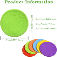 Thumbnail for 6 Pack Dog Flying Discs - Interactive, Soft Floating Saucer for Small, Medium Dogs - Safe on Teeth