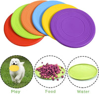 Thumbnail for 6 Pack Dog Flying Discs - Interactive, Soft Floating Saucer for Small, Medium Dogs - Safe on Teeth
