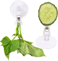 Thumbnail for 12Pcs Veggie Clips Aquarium Seaweed Clips Fish Food Holder Wide Mouth Clips Plants Suction Cups Algae Clips for Freshwater and Marine Fish Tank (Plastic)