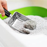 Thumbnail for Cat Litter Scoop - Stainless Steel Metal Cat Litter Scoop-Kitty Metal Scooper-Sturdy Mesh Scooper - Mesh Shovel-Easy to Clean - Suitable for Cat Litter Box - Light Black
