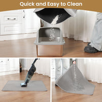 Thumbnail for Cat Litter Mat ，60x45cm Double-Layer Honeycomb Design, Waterproof & Urine-Proof, Traps Litter to Keep Floors Clean(Gray)