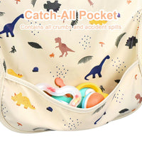 Thumbnail for Long Sleeve Baby Bib, Full Sleeve Bib, Baby Toddler Waterproof Sleeved Bibs Smock, Machine Washable