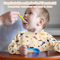 Thumbnail for Long Sleeve Baby Bib, Full Sleeve Bib, Baby Toddler Waterproof Sleeved Bibs Smock, Machine Washable