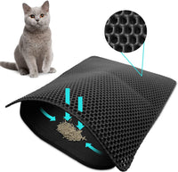 Thumbnail for Cat Litter Mat Trapper – 60x45cm Double-Layer Honeycomb Design, Waterproof & Urine-Proof, Traps Litter to Keep Floors Clean