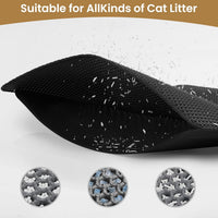 Thumbnail for Cat Litter Mat Trapper – 60x45cm Double-Layer Honeycomb Design, Waterproof & Urine-Proof, Traps Litter to Keep Floors Clean