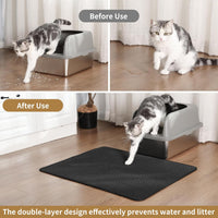 Thumbnail for Cat Litter Mat Trapper – 60x45cm Double-Layer Honeycomb Design, Waterproof & Urine-Proof, Traps Litter to Keep Floors Clean