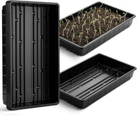 Thumbnail for - Plastic Growing Trays, 5Pack, Black, 17x10, Plant Tray, Seed Tray, Seedling Tray, Propagation Tray, Plant Trays for Seedlings, Planting Trays, Microgreens Growing Trays, Seedling Starter Tray