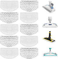 Thumbnail for 10 Pack 1940 1806 2685A Steam Mop Pads For Bissell Powerfresh Steam Mop Deluxe Pet Lift-Off Plus Slim Scrubbing Steam Mop Replacement Pad 1940A 2814 1544A 2075A Power Fresh Steamer Pad Refill Washable