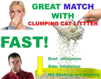 Thumbnail for Metal Cat Litter Scoop, Fast and Clean Clumping Kitty Litter Scooper with Holder, Flat Ledging Edge, Large Solid and Comfy! All Metal Fun Maker, Say No to Dirty and Loose Handle,1+2pcs