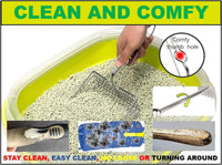 Thumbnail for Metal Cat Litter Scoop, Fast and Clean Clumping Kitty Litter Scooper with Holder, Flat Ledging Edge, Large Solid and Comfy! All Metal Fun Maker, Say No to Dirty and Loose Handle,1+2pcs