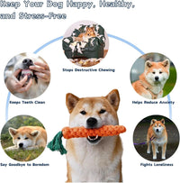 Thumbnail for 12 PCS Carrot Dog Rope Toys for Dogs, Durable Chew Toys for Aggressive Chewers, Entertainment & Interaction, Teeth Cleaning and Chewing, All-Cotton