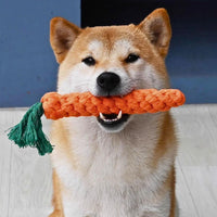 Thumbnail for 12 PCS Carrot Dog Rope Toys for Dogs, Durable Chew Toys for Aggressive Chewers, Entertainment & Interaction, Teeth Cleaning and Chewing, All-Cotton