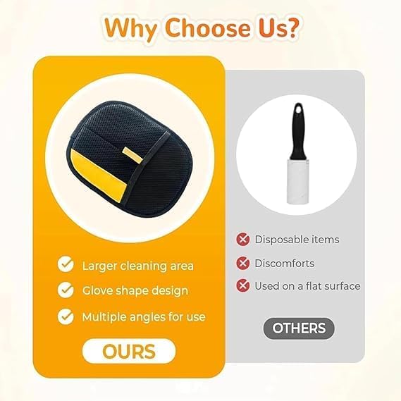 Electrostatic Gloves Pet Hair Removal, Pet Hair Removal Glove, Reusable Electrostatic Gloves Pet Hair, Pet Double-Sided Grooming Glove for Couch, Furniture, Carpet, Car Seat (Blue)