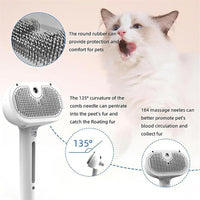 Thumbnail for Kivori Pet Grooming Brush, Kivori All in One Pet Grooming Brush, 3-in-1 Pet Water Steam Spray Grooming Comb for Cats and Dogs (2pcs-a)