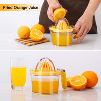 Thumbnail for Citrus Lemon Orange Juicer Manual Hand Squeezer, Fruit Juicer Lime Press with Built-in Measuring Cup and Grater and Egg separator, Non-Slip Silicone Handle, 20OZ