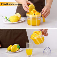 Thumbnail for Citrus Lemon Orange Juicer Manual Hand Squeezer, Fruit Juicer Lime Press with Built-in Measuring Cup and Grater and Egg separator, Non-Slip Silicone Handle, 20OZ