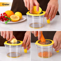 Thumbnail for Citrus Lemon Orange Juicer Manual Hand Squeezer, Fruit Juicer Lime Press with Built-in Measuring Cup and Grater and Egg separator, Non-Slip Silicone Handle, 20OZ