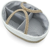 Thumbnail for Baby Diaper Caddy Organizer, Portable Nursery Organizers and Storage Baby Basket, Cotton Rope Diaper Organizer for Baby Shower Gifts Newborn Infants - Brown