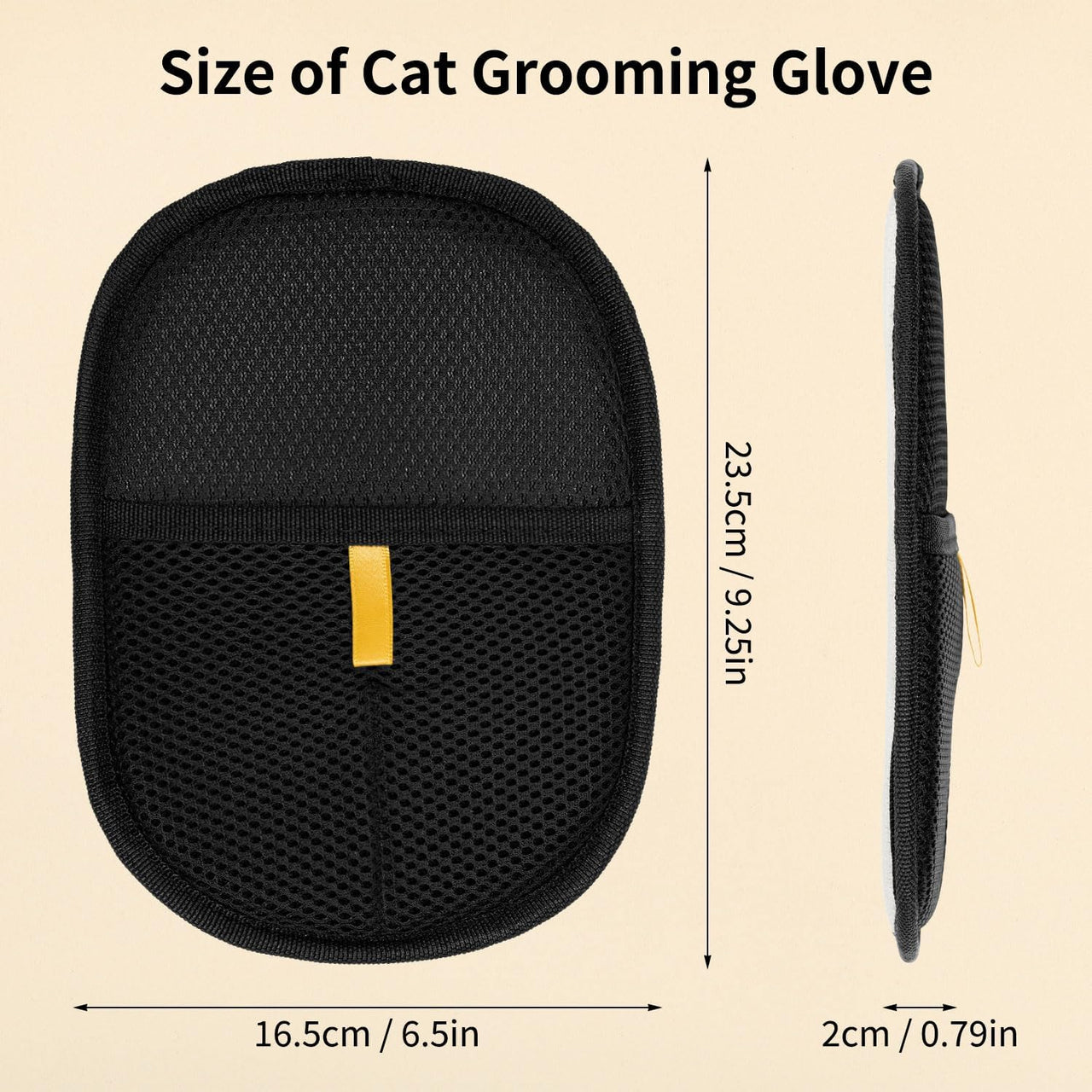 3PCS Double-Sided Pet Hair Remover Gloves, Electrostatic Cat Dog Pet Grooming Gloves, Pet Hair Remover for Carpet Couch Car, Versatile Pet Hair Remover for Washing Deshedding Grooming