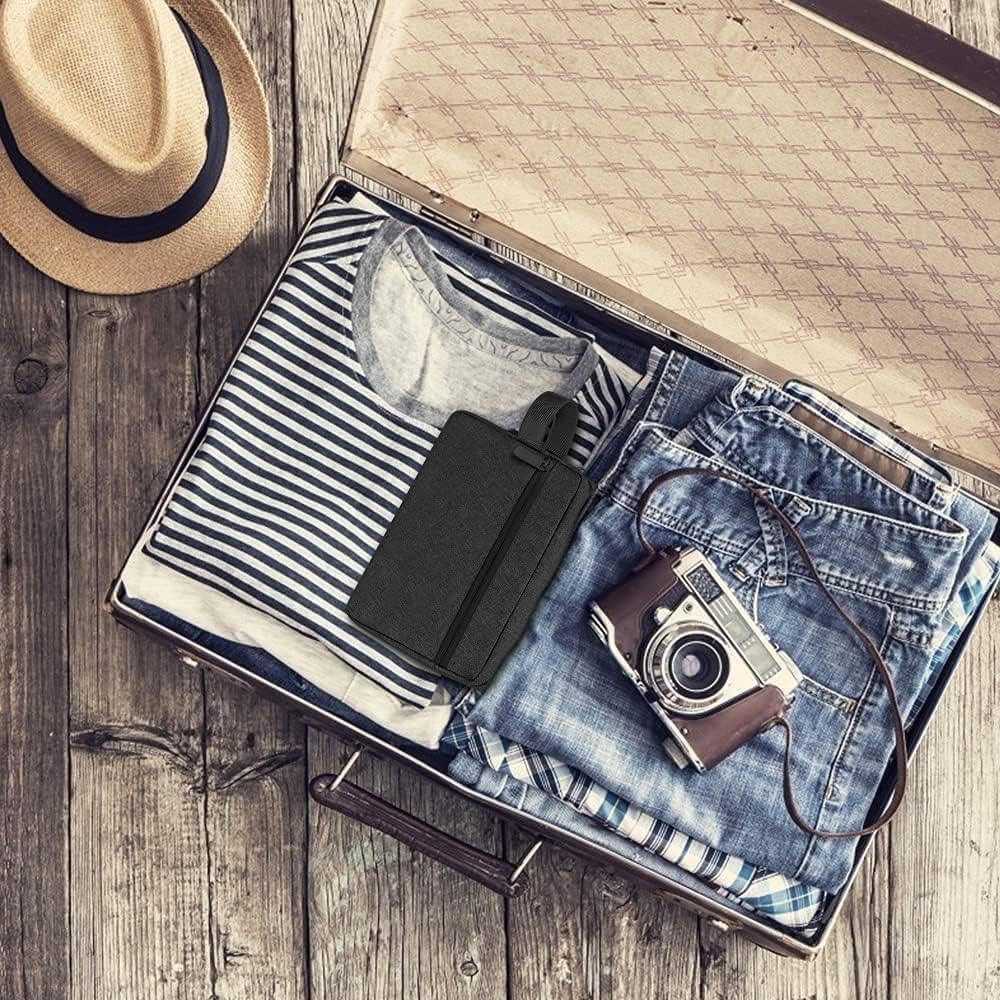 Waterproof Toiletry Bag for Men - Travel Shaving & Cosmetic Organizer with Handle, Portable Gym Shower Bathroom Essentials Bag, Durable Water-Resistant Toiletries Accessories (Black)