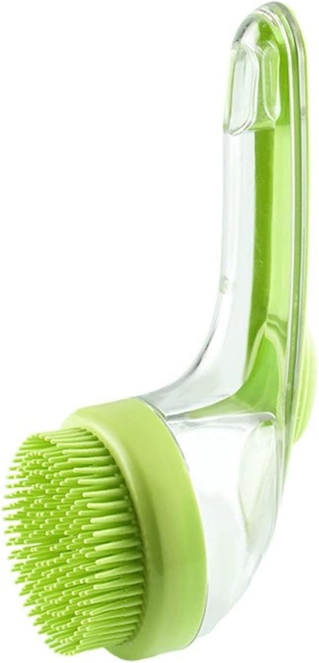 Dog Bath Brush, Dog Scrubber for Bath, Soft Silicone Dog Grooming Brush Shampoo Dispenser, Pet Shower Brush for Short & Long Hair Dog Cat Washing (Green)