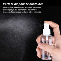 Thumbnail for 4-Piece Portable PET Plastic Spray Bottles for Essential Oils, Perfumes, & Travel Convenience