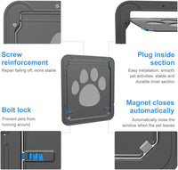 Thumbnail for Pet Screen Door Sliding Screen Dogs Door with Magnetic Flap Lock Automatically for Medium Large Dogs