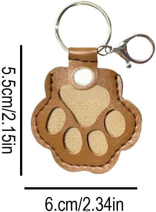 3 Pcs Dog Fur Storage Keychain - Cat Paw Shaped Keychain Pet Hair Keepsake Keyring, Handmade Key Holder for Collecting Cat and Dog Hair, Pet Memorial Gift
