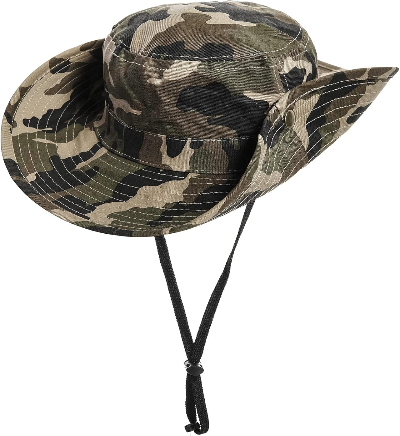 Boys Camo Sun-Bucket-Hat Summer Outdoor Safari Fishing-Hat Boonie-Cap for Big Kids 2-14Yrs